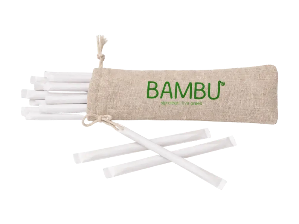 Natural bamboo straws 6 inch wrapped eco friendly disposable drink straws bulk 5000 count for restaurants cafes bars in USA